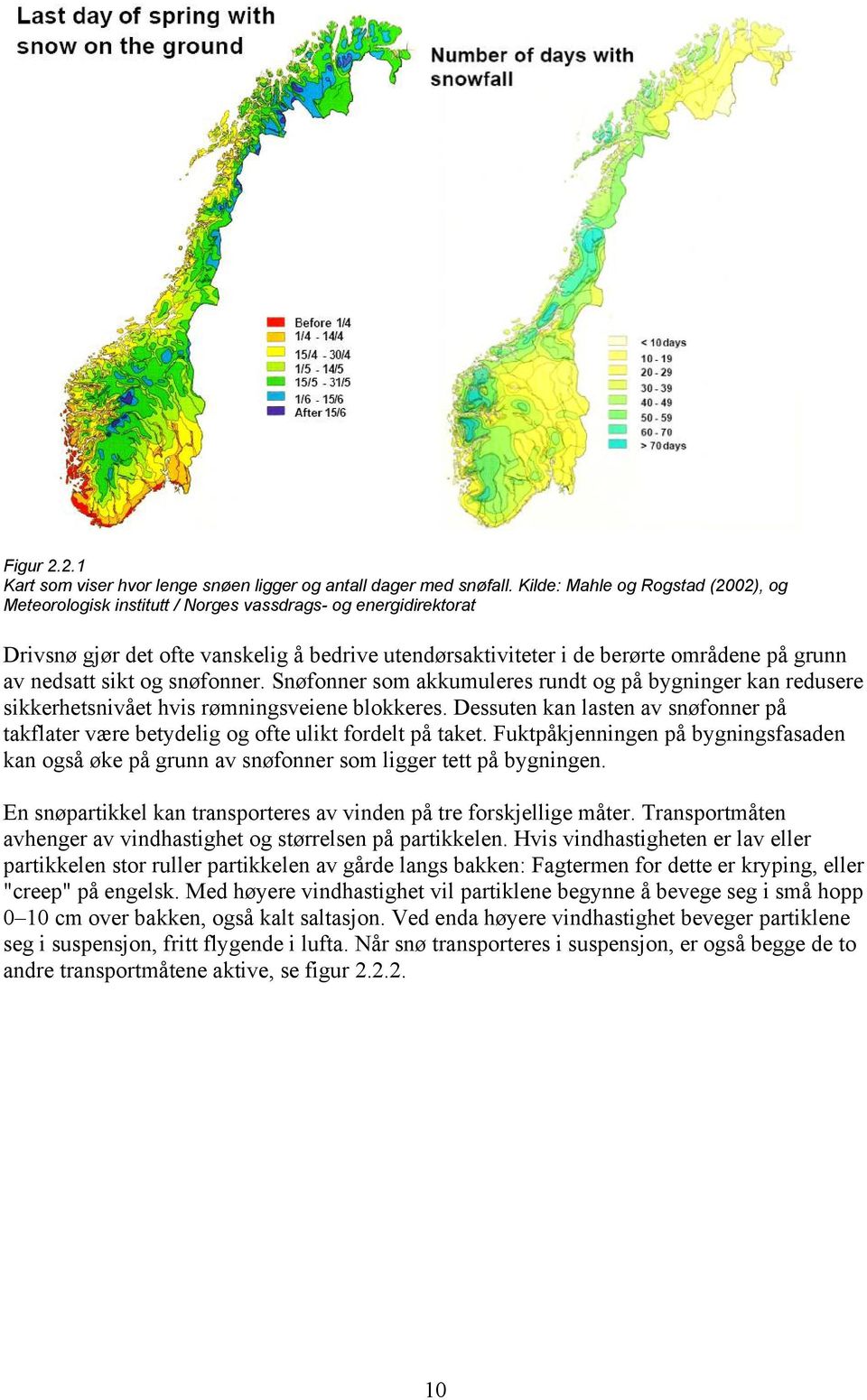 nedsatt sikt og snøfonner. Snøfonner som akkumuleres rundt og på bygninger kan redusere sikkerhetsnivået hvis rømningsveiene blokkeres.