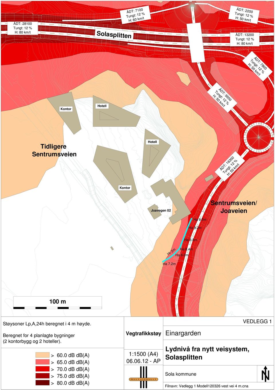 5moh 45 45 47 47 44 44 45 45 45 Joavegen 57 45 46 Lden = db Fjordbrisvegen 8 47 44 47 L 47 Joavegen - H=3.8moh den = db Fjordbrisvegen 6 den = db L Fjordbrisvegen 3-7 L (2.