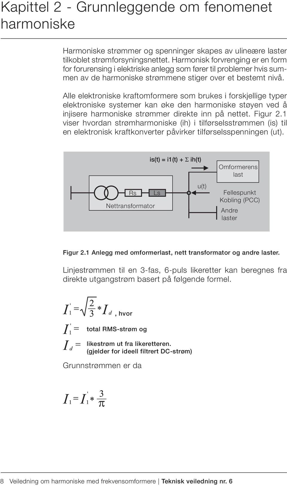 Alle elektroniske kraftomformere som brukes i forskjellige typer elektroniske systemer kan øke den harmoniske støyen ved å injisere harmoniske strømmer direkte inn på nettet. Figur 2.