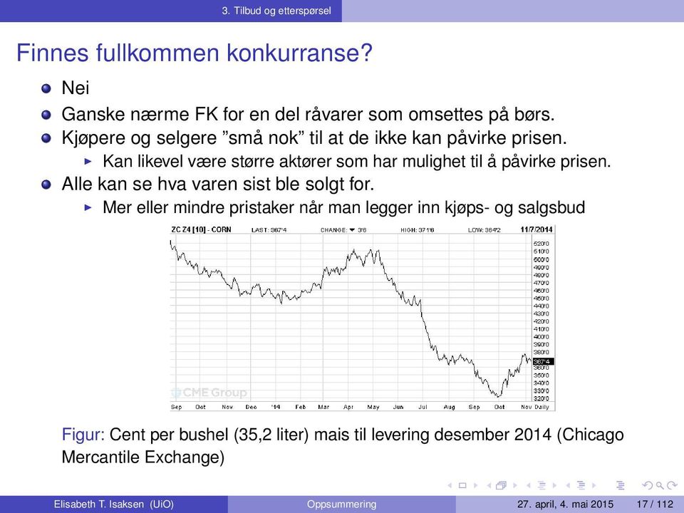 Alle kan se hva varen sist ble solgt for.