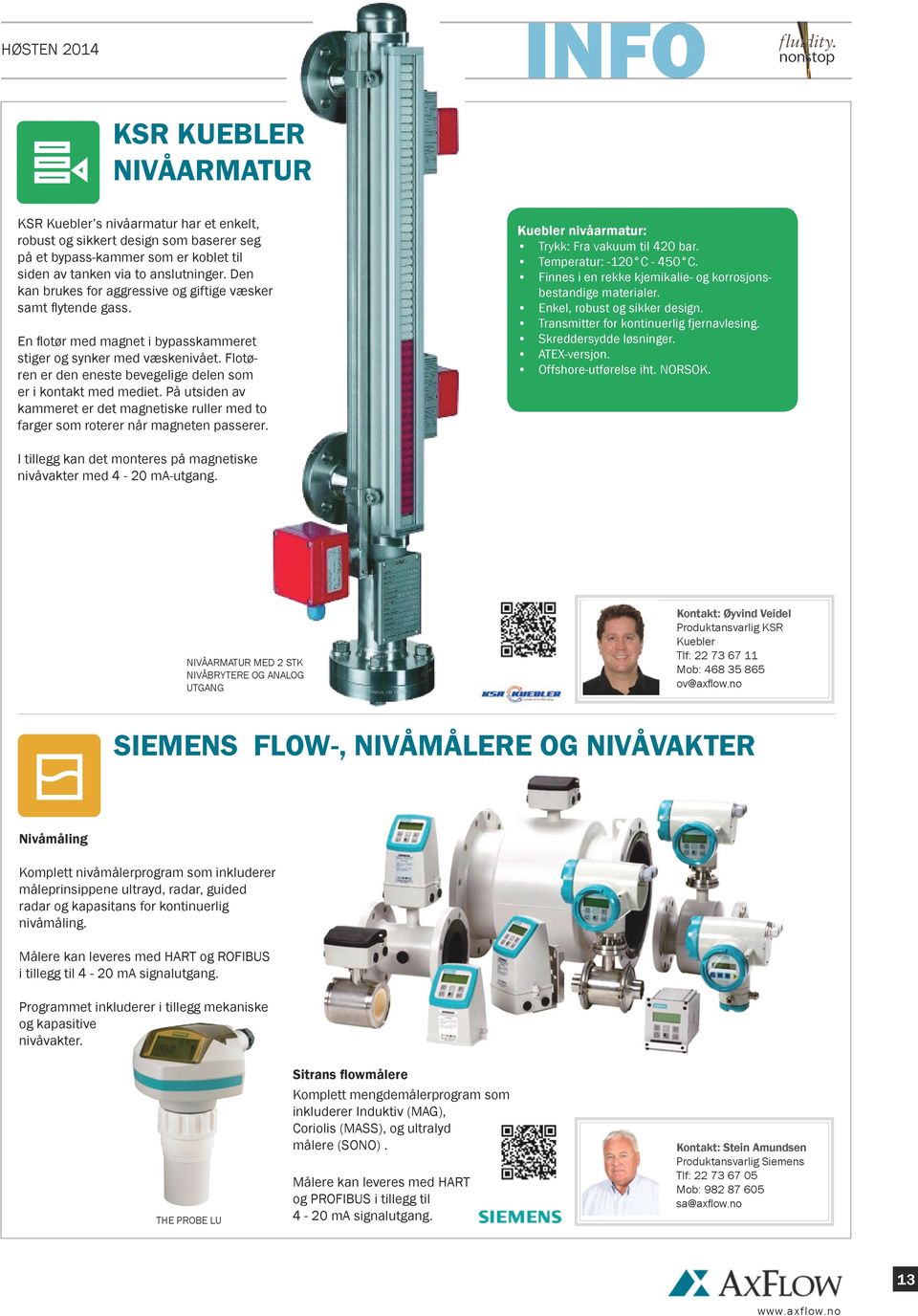 Flotøren er den eneste bevegelige delen som er i kontakt med mediet. På utsiden av kammeret er det magnetiske ruller med to farger som roterer når magneten passerer.