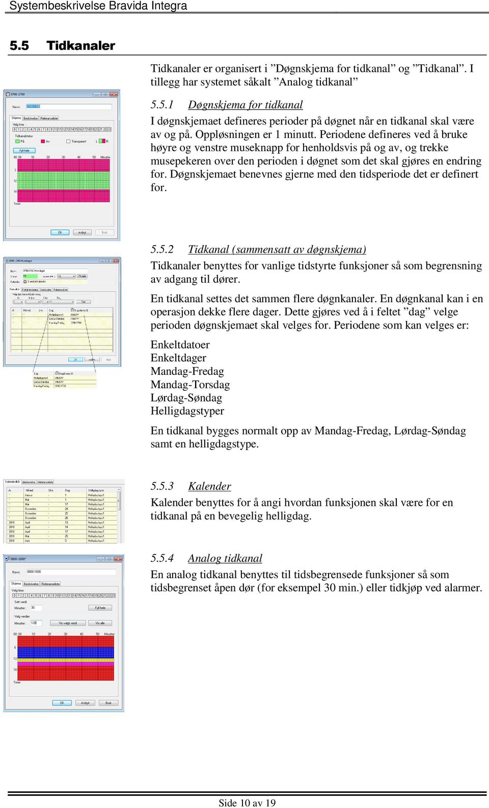 Døgnskjemaet benevnes gjerne med den tidsperiode det er definert for. 5.