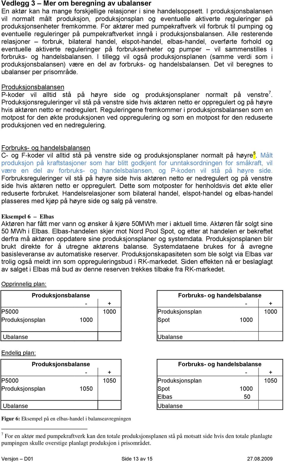 For aktører med pumpekraftverk vil forbruk til pumping og eventuelle reguleringer på pumpekraftverket inngå i produksjonsbalansen.