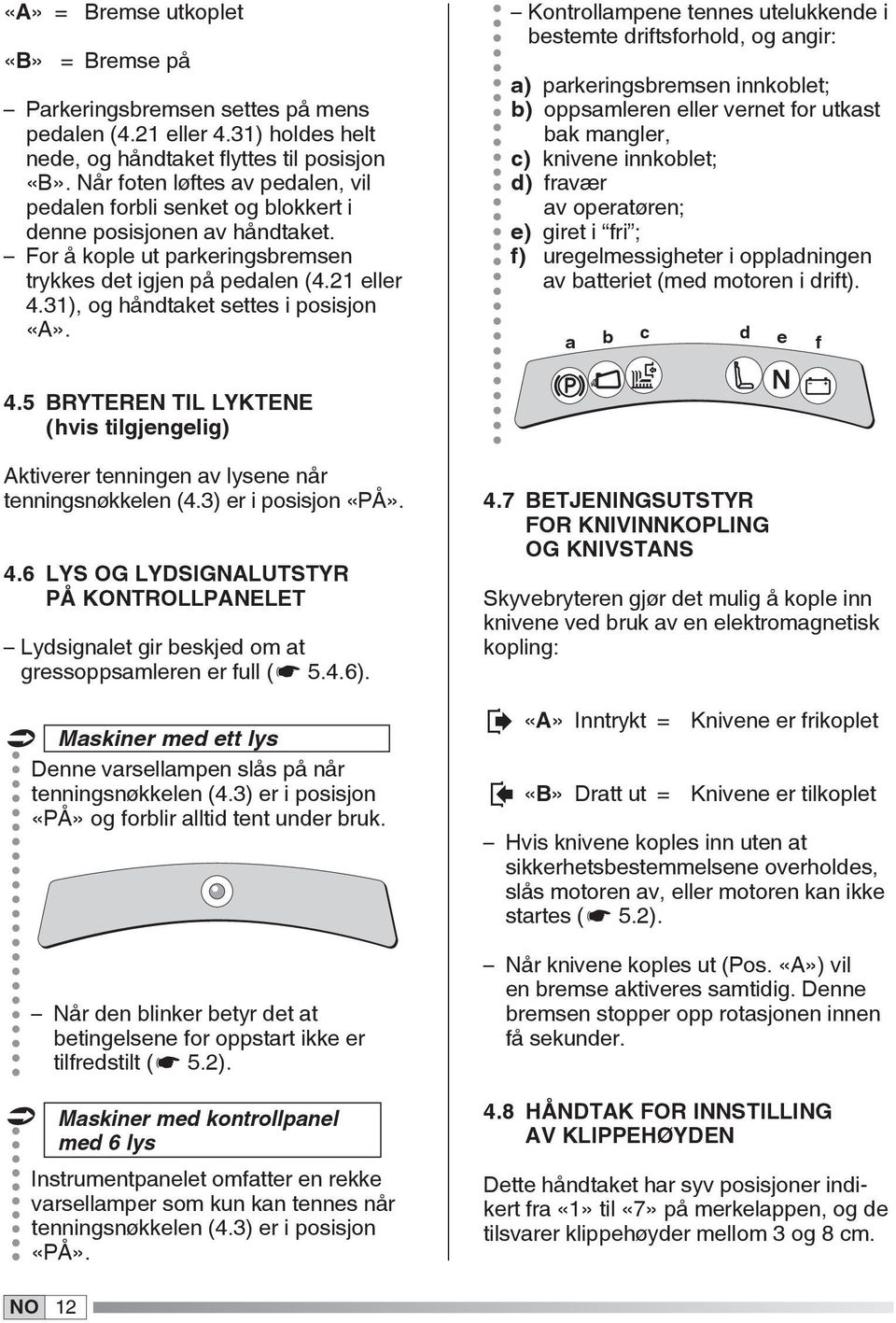 3), og håndtaket settes i posisjon «A».