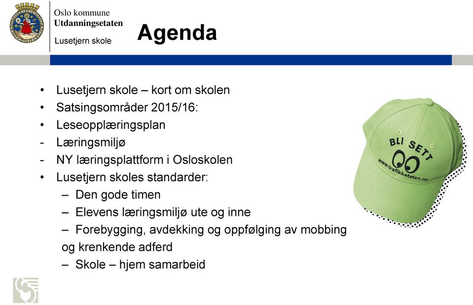 skoles standarder: Den gode timen Elevens læringsmiljø ute og inne