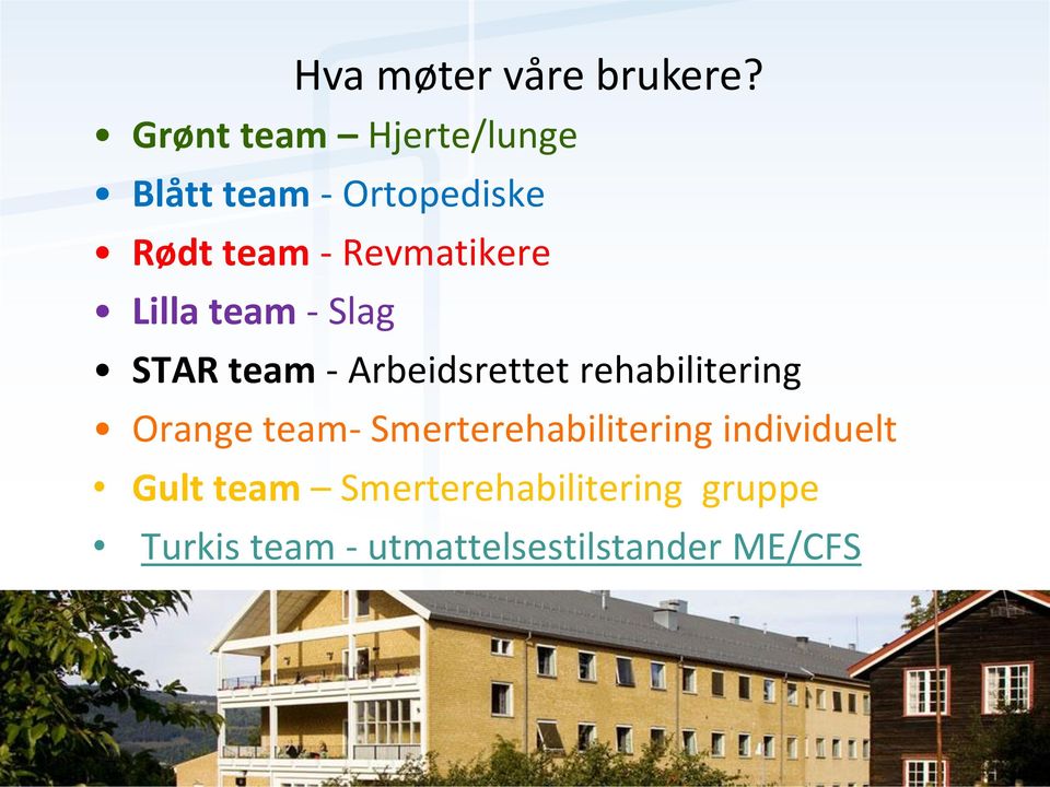 Revmatikere Lilla team - Slag STAR team - Arbeidsrettet rehabilitering