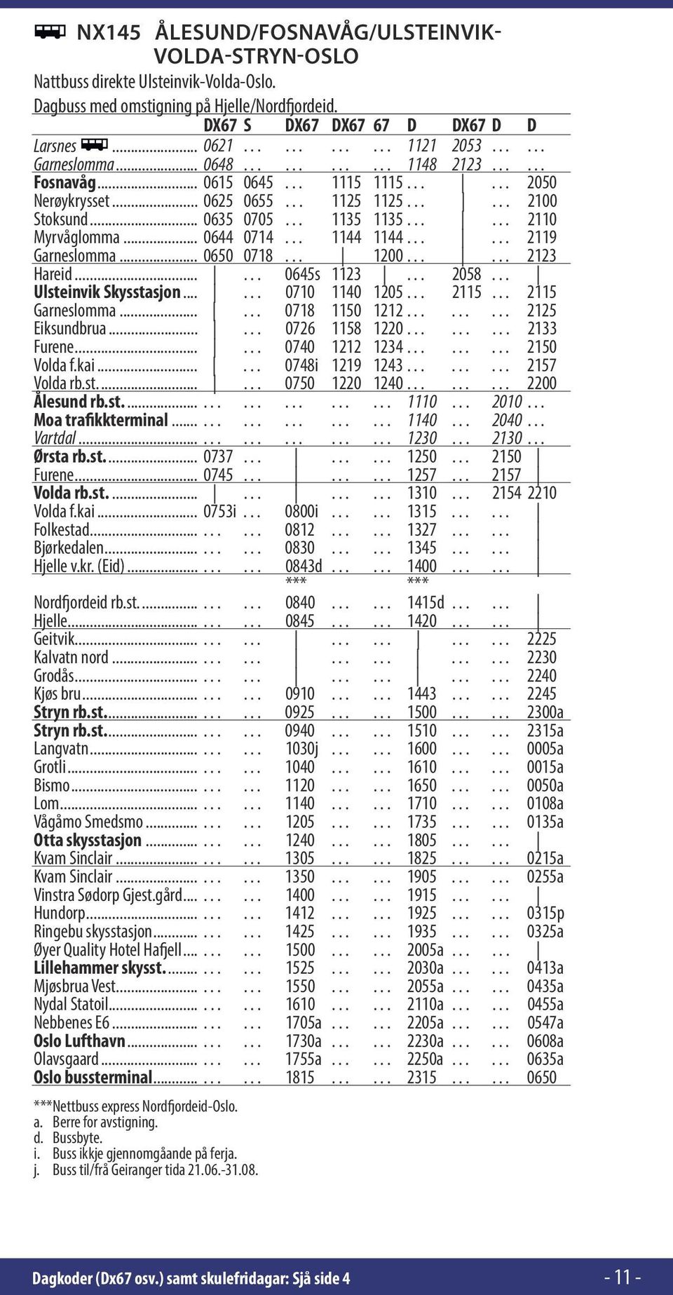 ..... 2110 Myrvåglomma... 0644 0714... 1144 1144...... 2119 Garneslomma... 0650 0718... 1200...... 2123 Hareid...... 0645s 1123... 2058... Ulsteinvik Skysstasjon...... 0710 1140 1205... 2115.