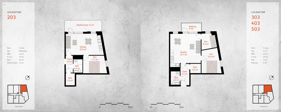 22.6 m² 11.7 m² 27.7 m² 6.3 m² 12.