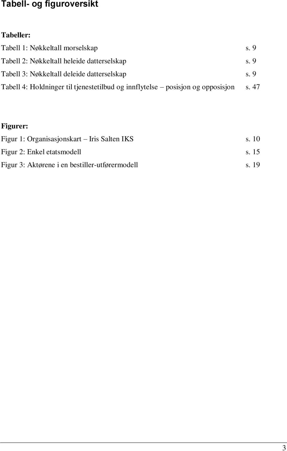 9 Tabell 4: Holdninger til tjenestetilbud og innflytelse posisjon og opposisjon s.