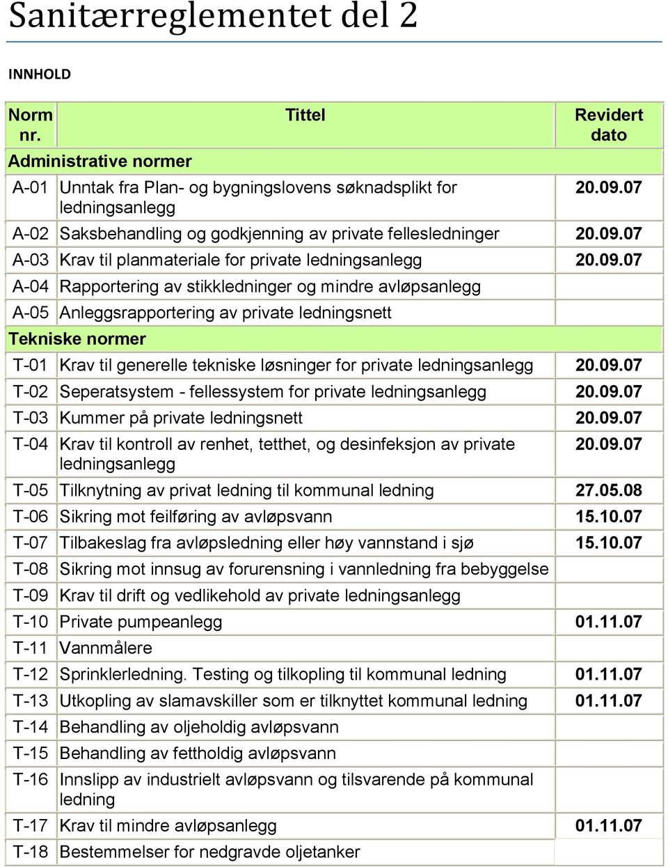 07 A-03 Krav til planmateriale for private ledningsanlegg 20.09.