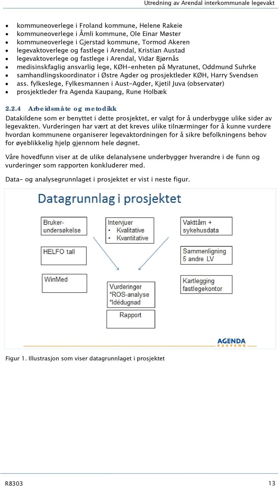 Svendsen ass. fylkeslege, Fylkesmannen i Aust-Agder, Kjetil Juva (observatør) prosjektleder fra Agenda Kaupang, Rune Holbæk 2.