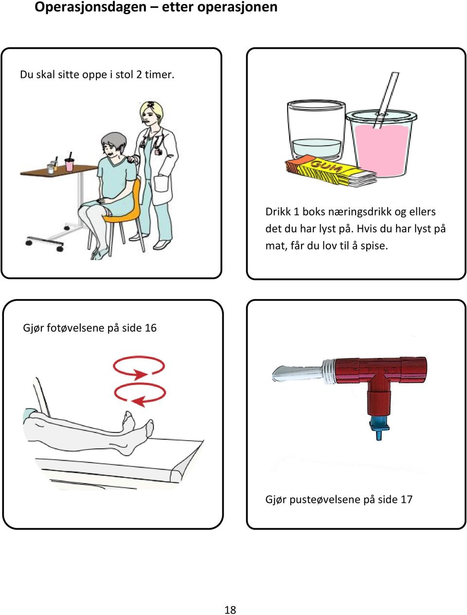 Drikk 1 boks næringsdrikk og ellers det du har lyst på.