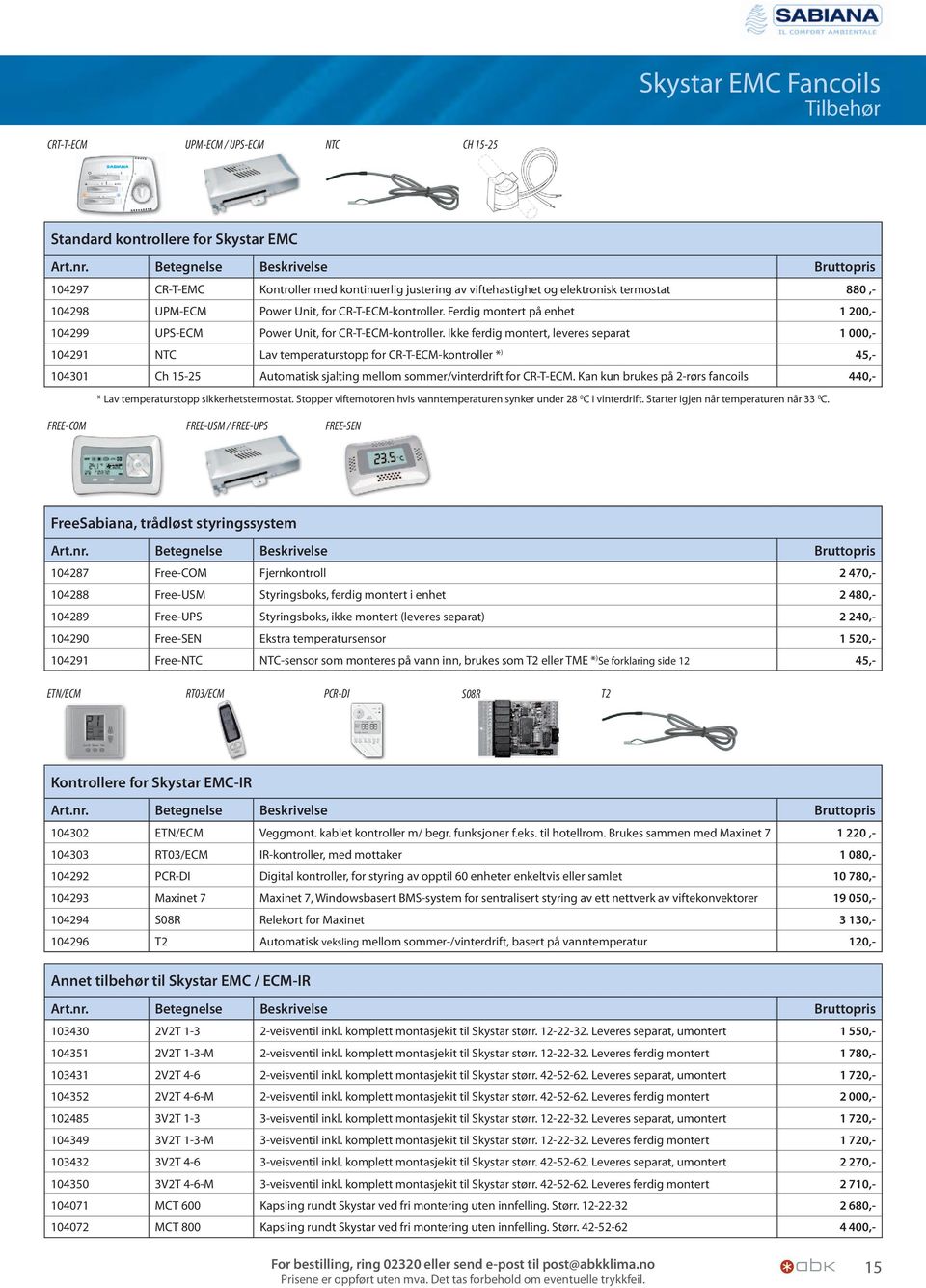 Ferdig montert på enhet 1 200,- 104299 UPS-ECM Power Unit, for CR-T-ECM-kontroller.