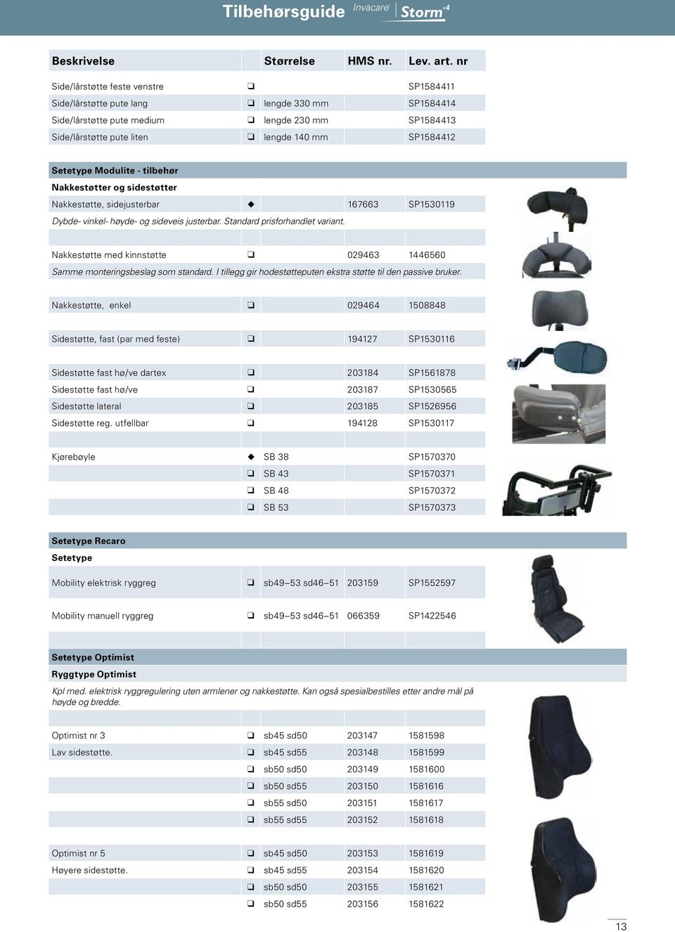 Standard prisforhandlet variant. Nakkestøtte med kinnstøtte q 029463 1446560 Samme monteringsbeslag som standard. I tillegg gir hodestøtteputen ekstra støtte til den passive bruker.