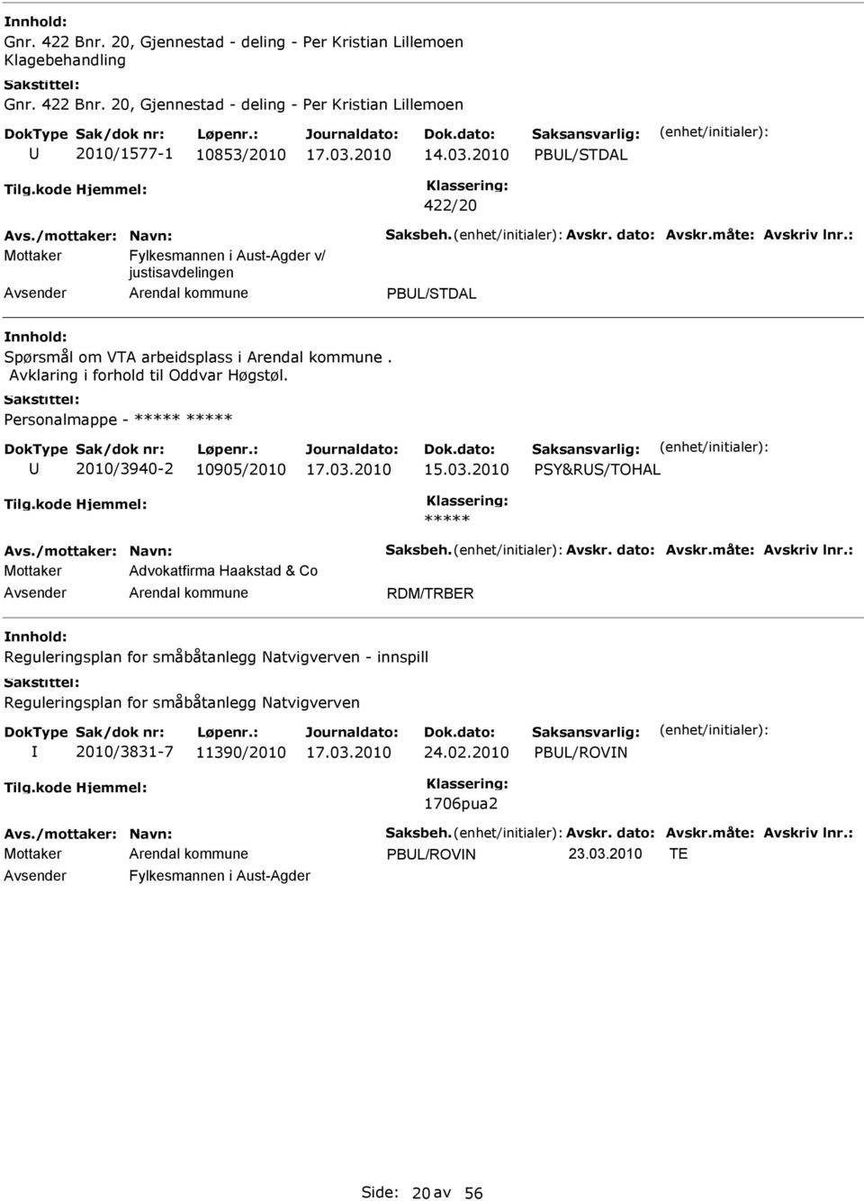 Personalmappe - 2010/3940-2 10905/2010 15.03.