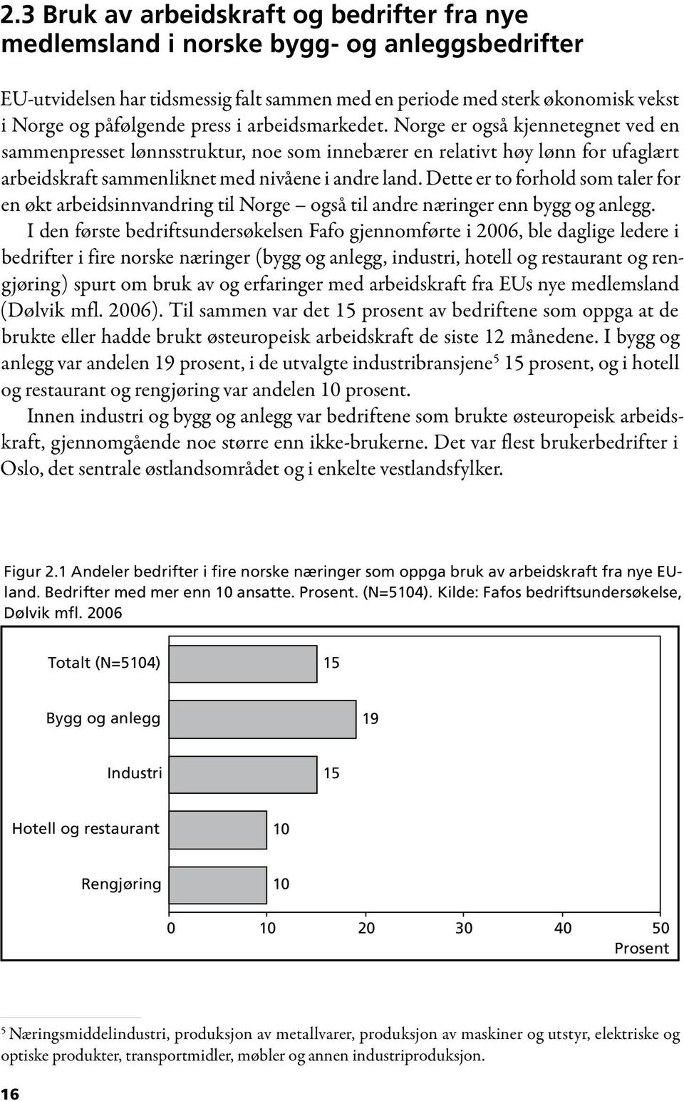 Dette er to forhold som taler for en økt arbeidsinnvandring til Norge også til andre næringer enn bygg og anlegg.