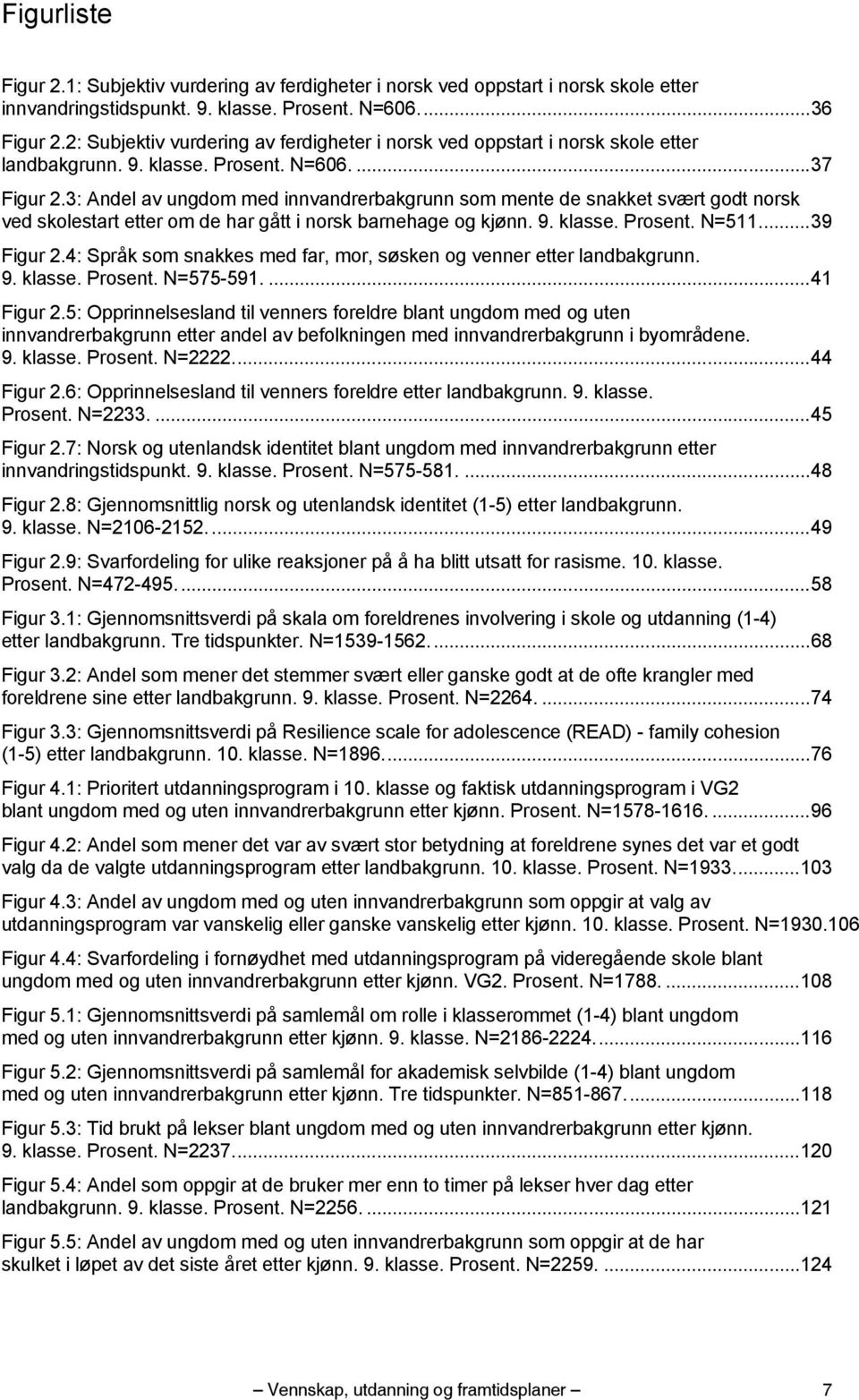 3: Andel av ungdom med innvandrerbakgrunn som mente de snakket svært godt norsk ved skolestart etter om de har gått i norsk barnehage og kjønn. 9. klasse. Prosent. N=511...39 Figur 2.