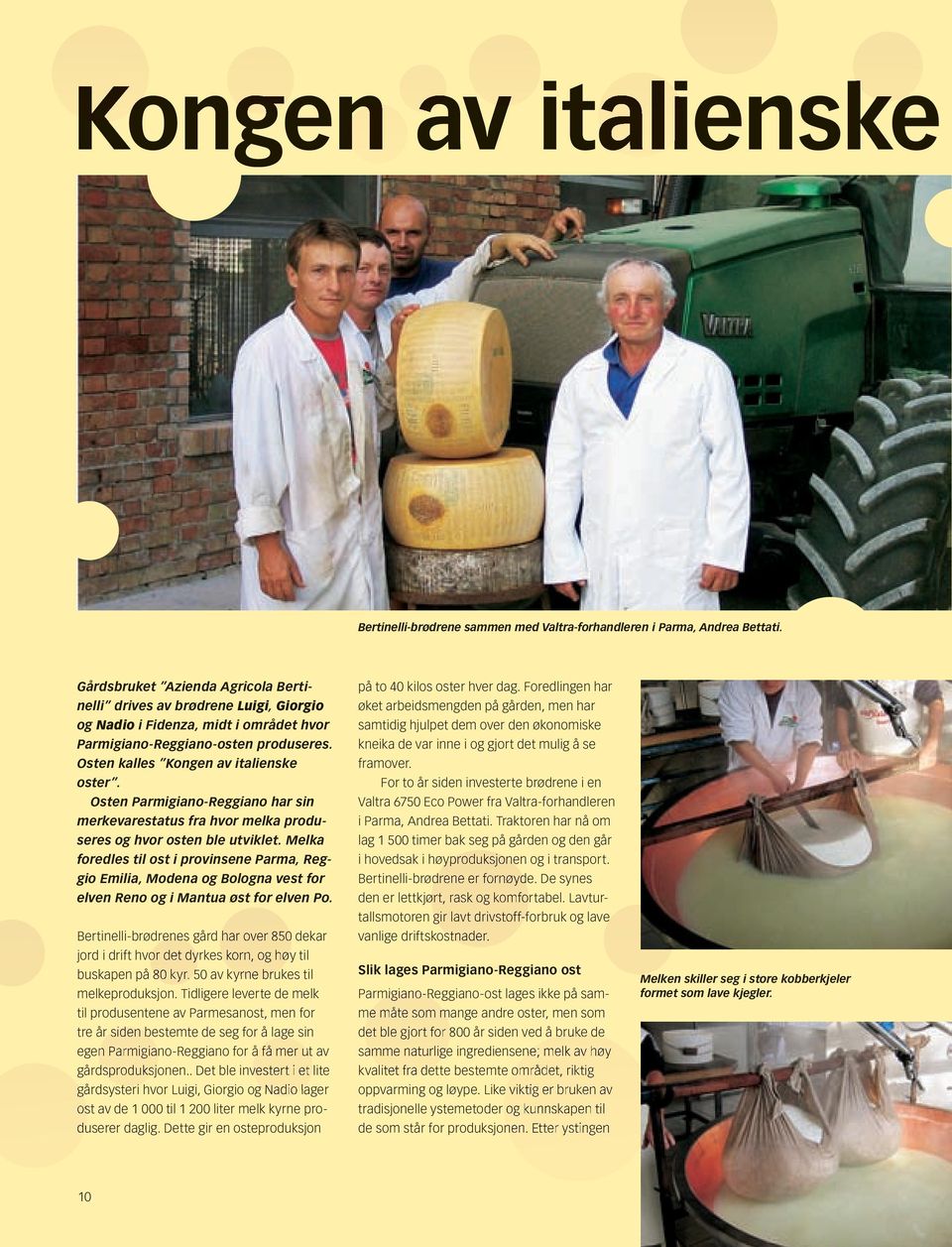 Osten Parmigiano-Reggiano har sin merkevarestatus fra hvor melka produseres og hvor osten ble utviklet.