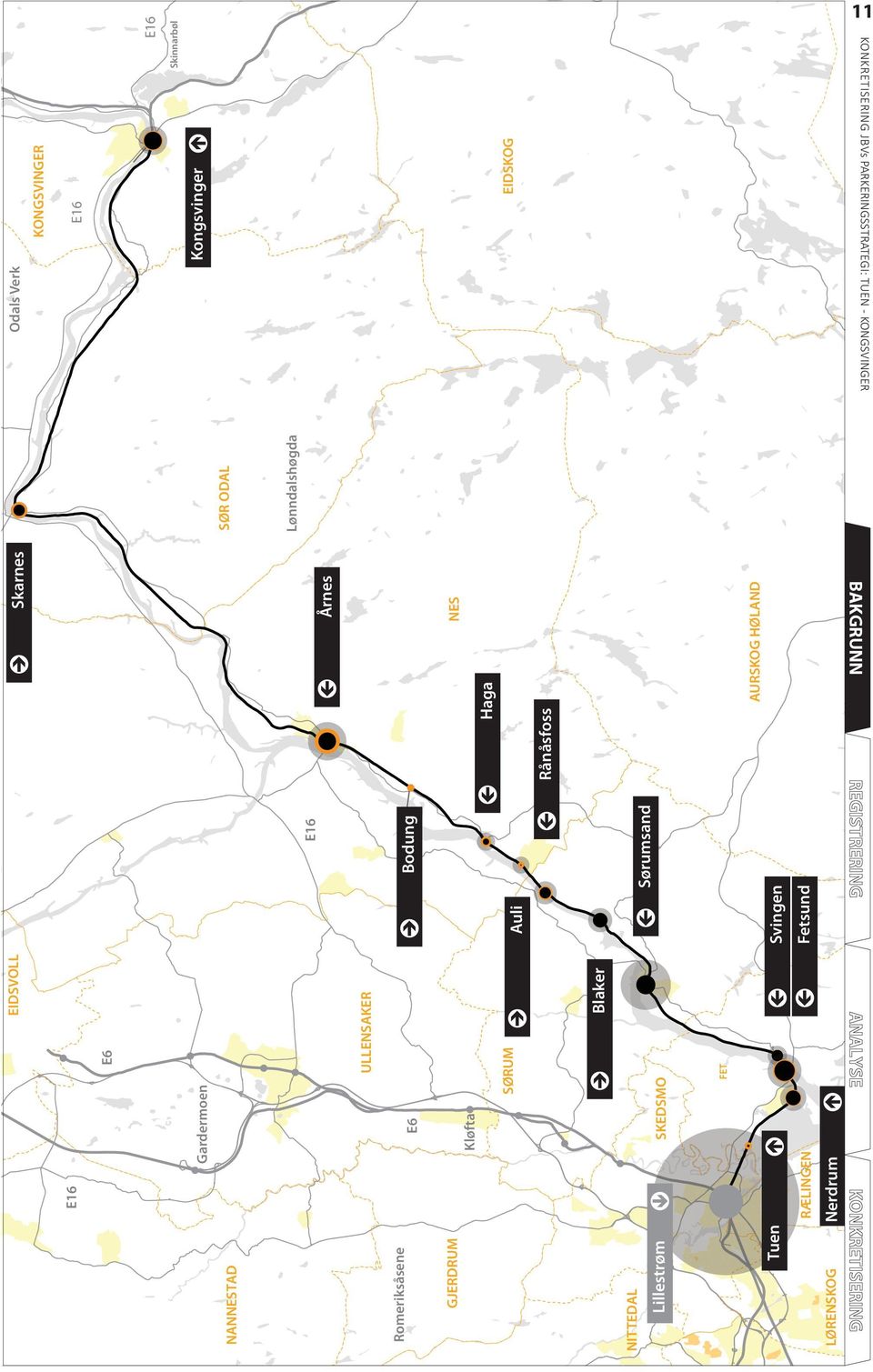 SKEDSMO Kløfta E6 ANALYSE NANNESTAD Gardermoen NES Årnes AURSKOG HØLAND Haga Rånåsfoss E6