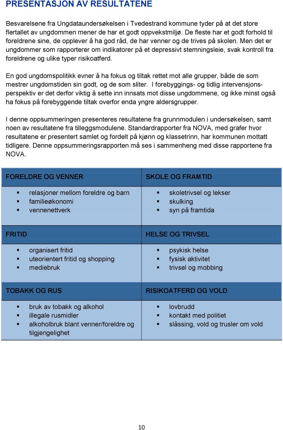 Men det er ungdommer som rapporterer om indikatorer på et depressivt stemningsleie, svak kontroll fra foreldrene og ulike typer risikoatferd.