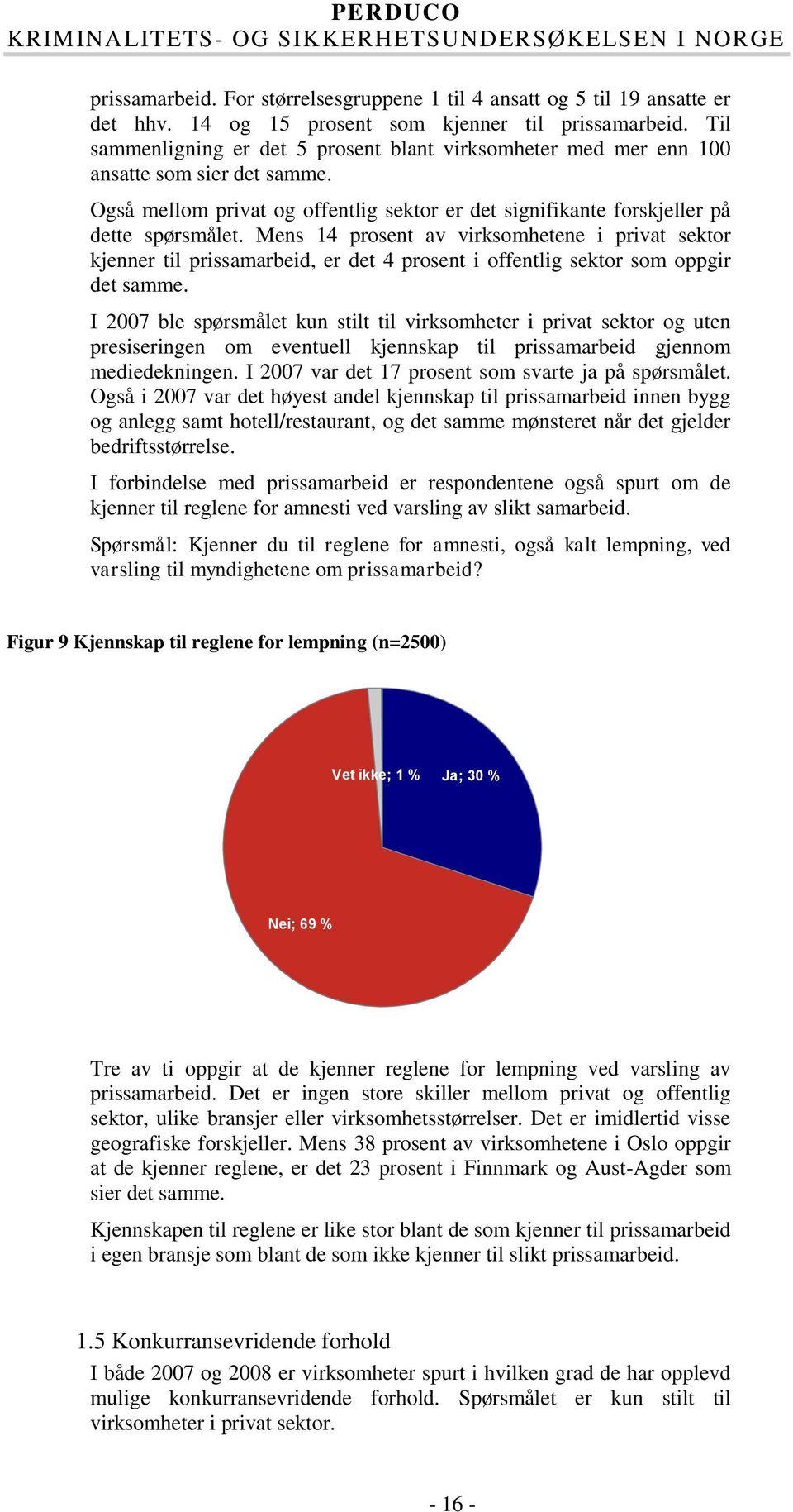 Mens 14 prosent av virksomhetene i privat sektor kjenner til prissamarbeid, er det 4 prosent i offentlig sektor som oppgir det samme.