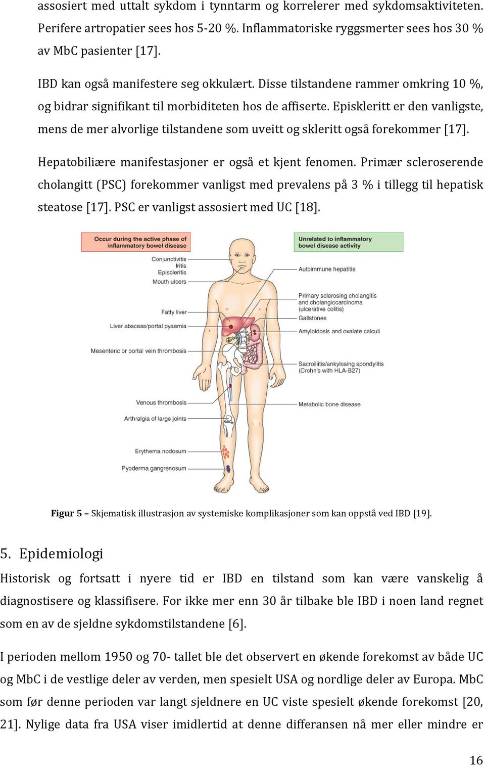 Episkleritt er den vanligste, mens de mer alvorlige tilstandene som uveitt og skleritt også forekommer [17]. Hepatobiliære manifestasjoner er også et kjent fenomen.