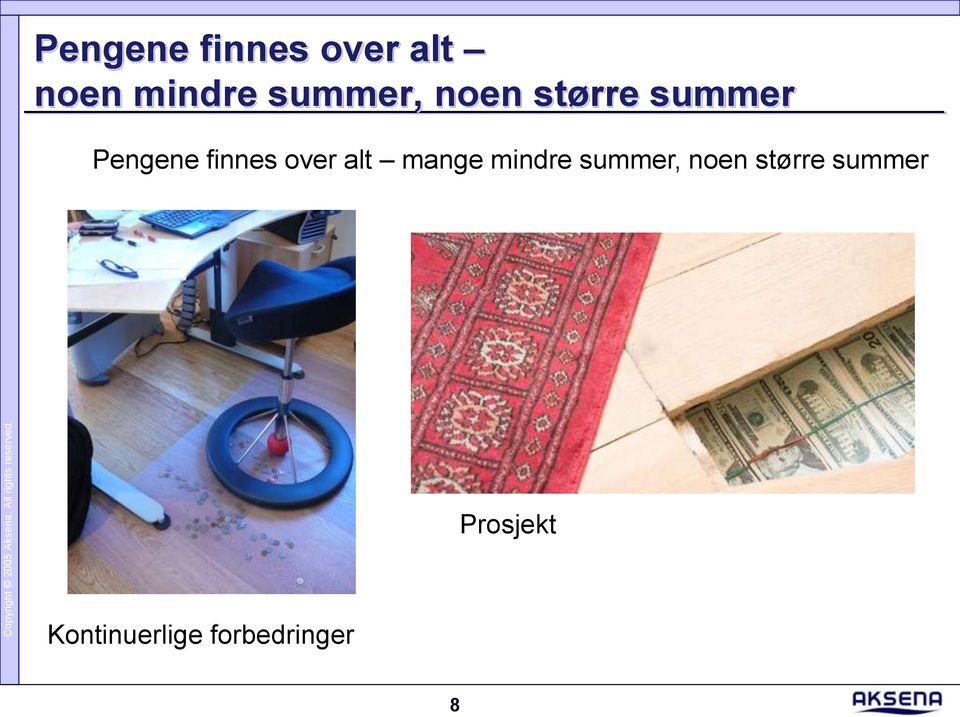 finnes over alt mange mindre summer,