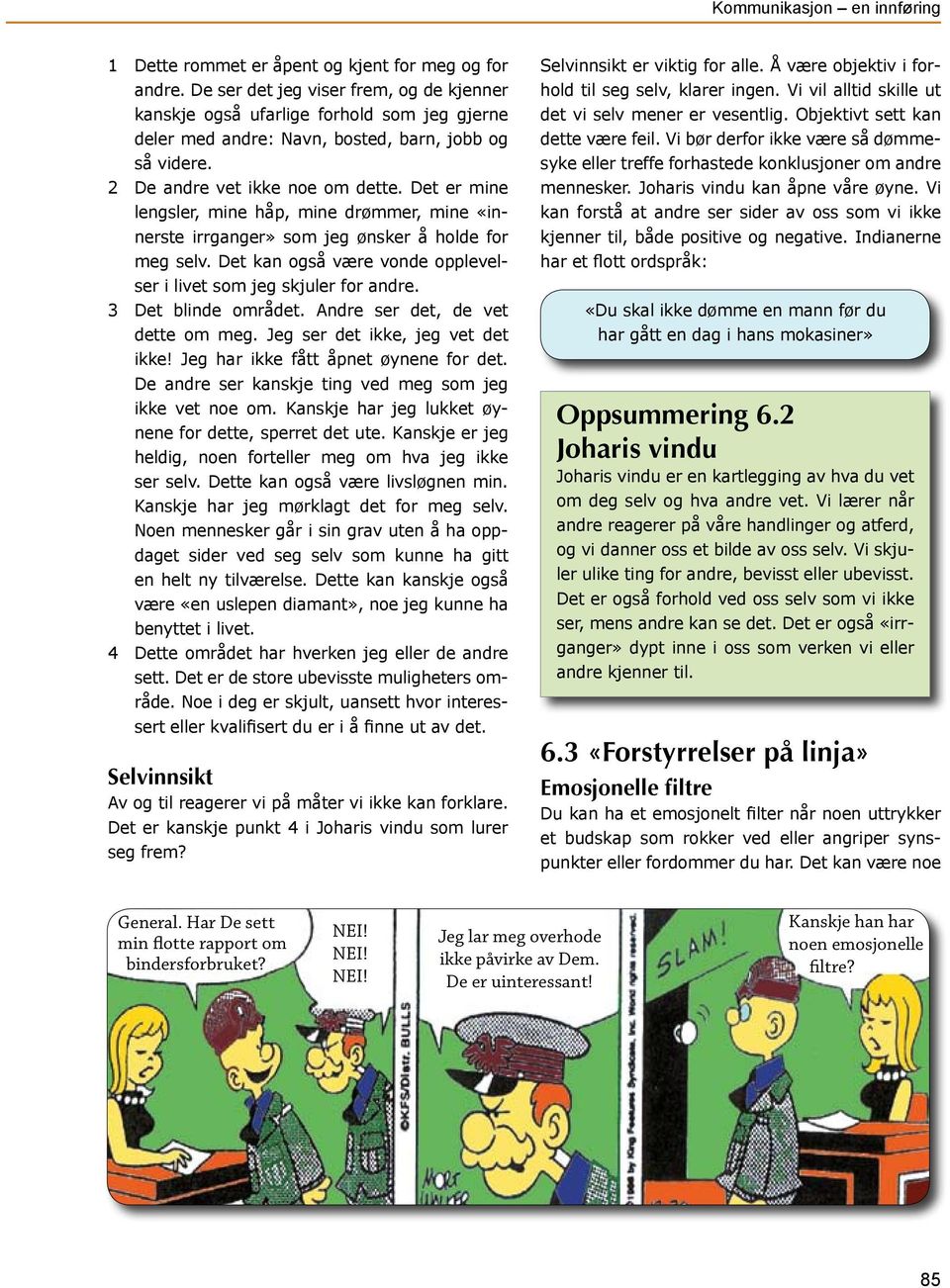 Det er mine lengsler, mine håp, mine drømmer, mine «innerste irrganger» som jeg ønsker å holde for meg selv. Det kan også være vonde opplevelser i livet som jeg skjuler for andre. Det blinde området.