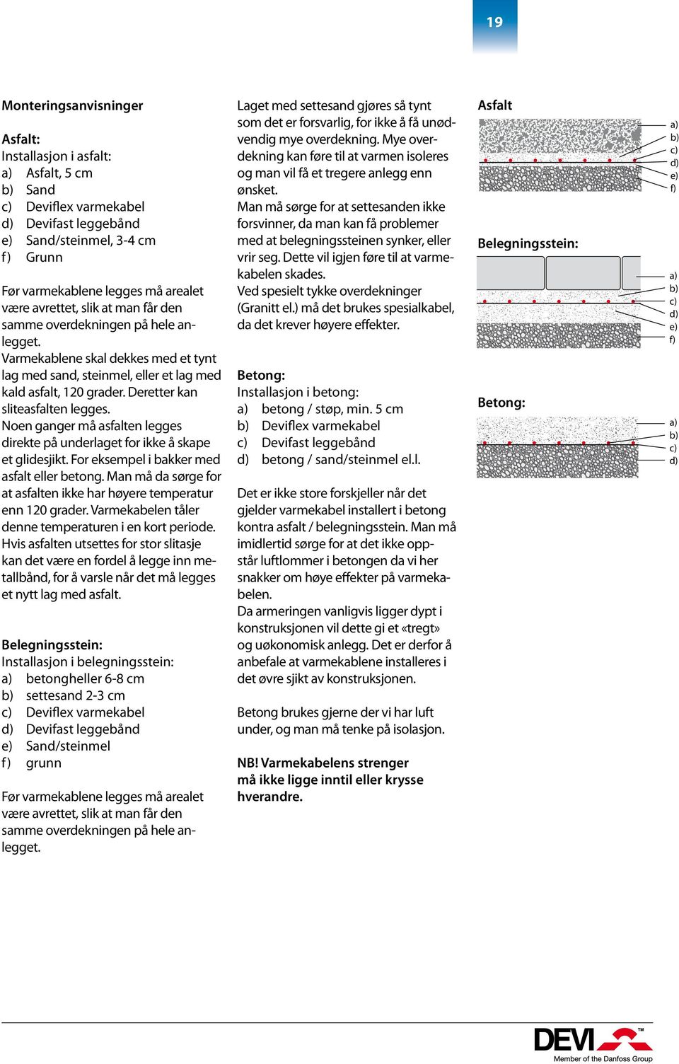 Deretter kan sliteasfalten legges. Noen ganger må asfalten legges direkte på underlaget for ikke å skape et glidesjikt. For eksempel i bakker med asfalt eller betong.