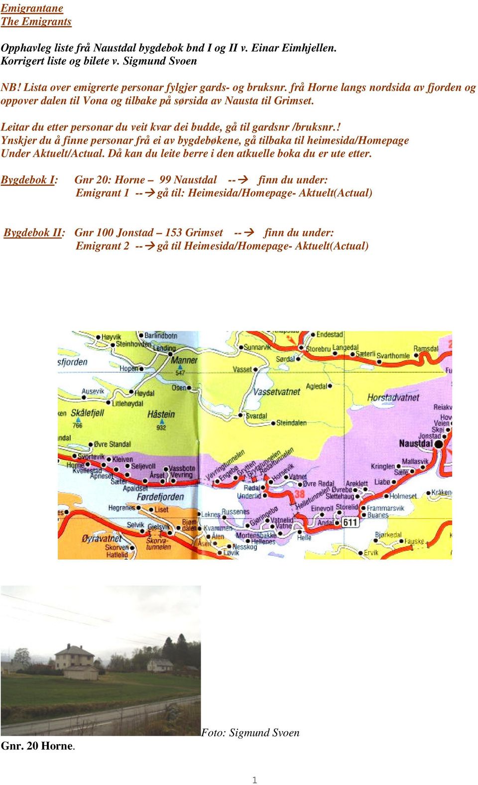 Leitar du etter personar du veit kvar dei budde, gå til gardsnr /bruksnr.! Ynskjer du å finne personar frå ei av bygdebøkene, gå tilbaka til heimesida/homepage Under Aktuelt/Actual.