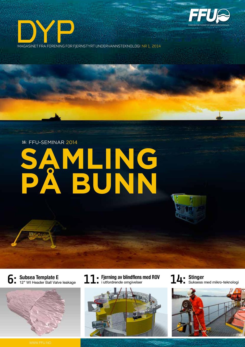 FFU-SEMINAR 2014 Samling på bunn 6: 11: Subsea Template E Fjerning av blindflens med