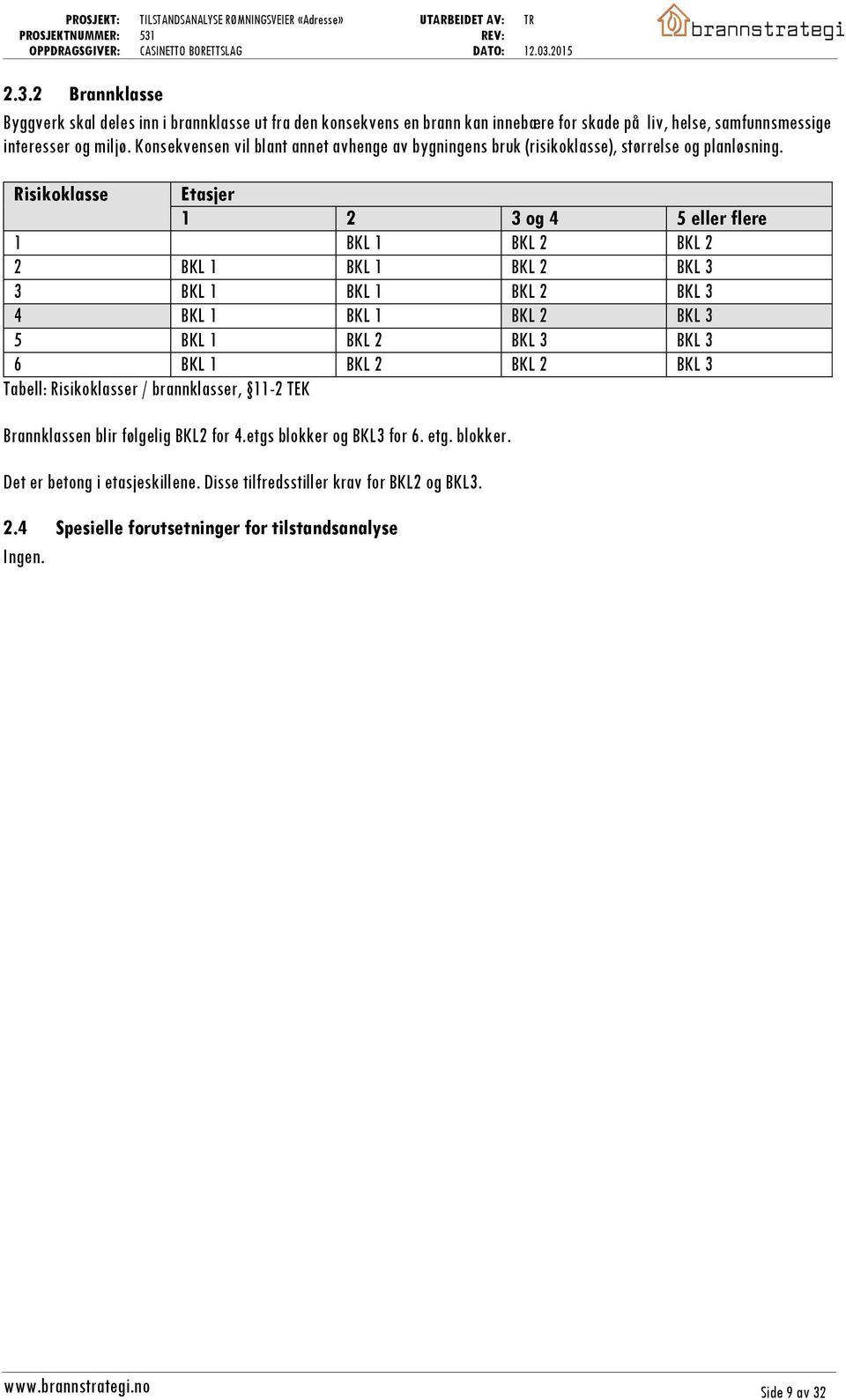 Risikoklasse Etasjer 1 2 3 og 4 5 eller flere 1 BKL 1 BKL 2 BKL 2 2 BKL 1 BKL 1 BKL 2 BKL 3 3 BKL 1 BKL 1 BKL 2 BKL 3 4 BKL 1 BKL 1 BKL 2 BKL 3 5 BKL 1 BKL 2 BKL 3 BKL 3 6 BKL 1 BKL 2 BKL