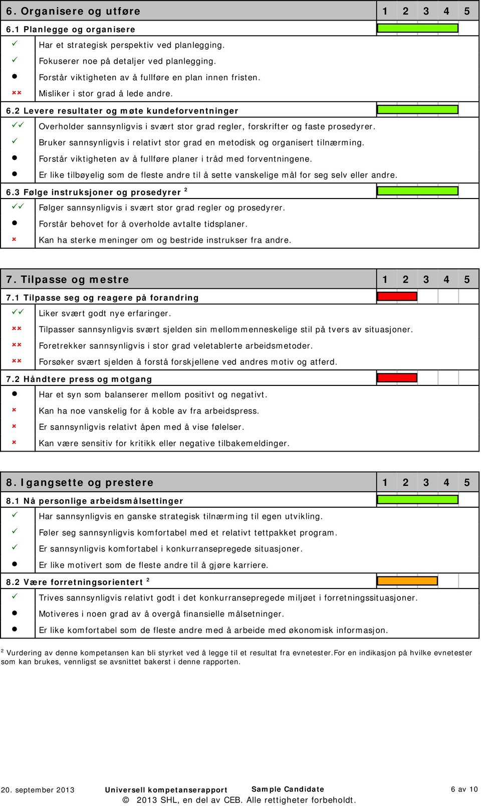 2 Levere resultater og møte kundeforventninger Overholder sannsynligvis i svært stor grad regler, forskrifter og faste prosedyrer.