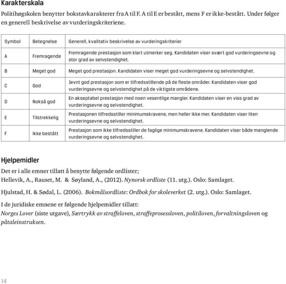 Kandidaten viser svært god vurderingsevne og stor grad av selvstendighet. B Meget god Meget god prestasjon. Kandidaten viser meget god vurderingsevne og selvstendighet.