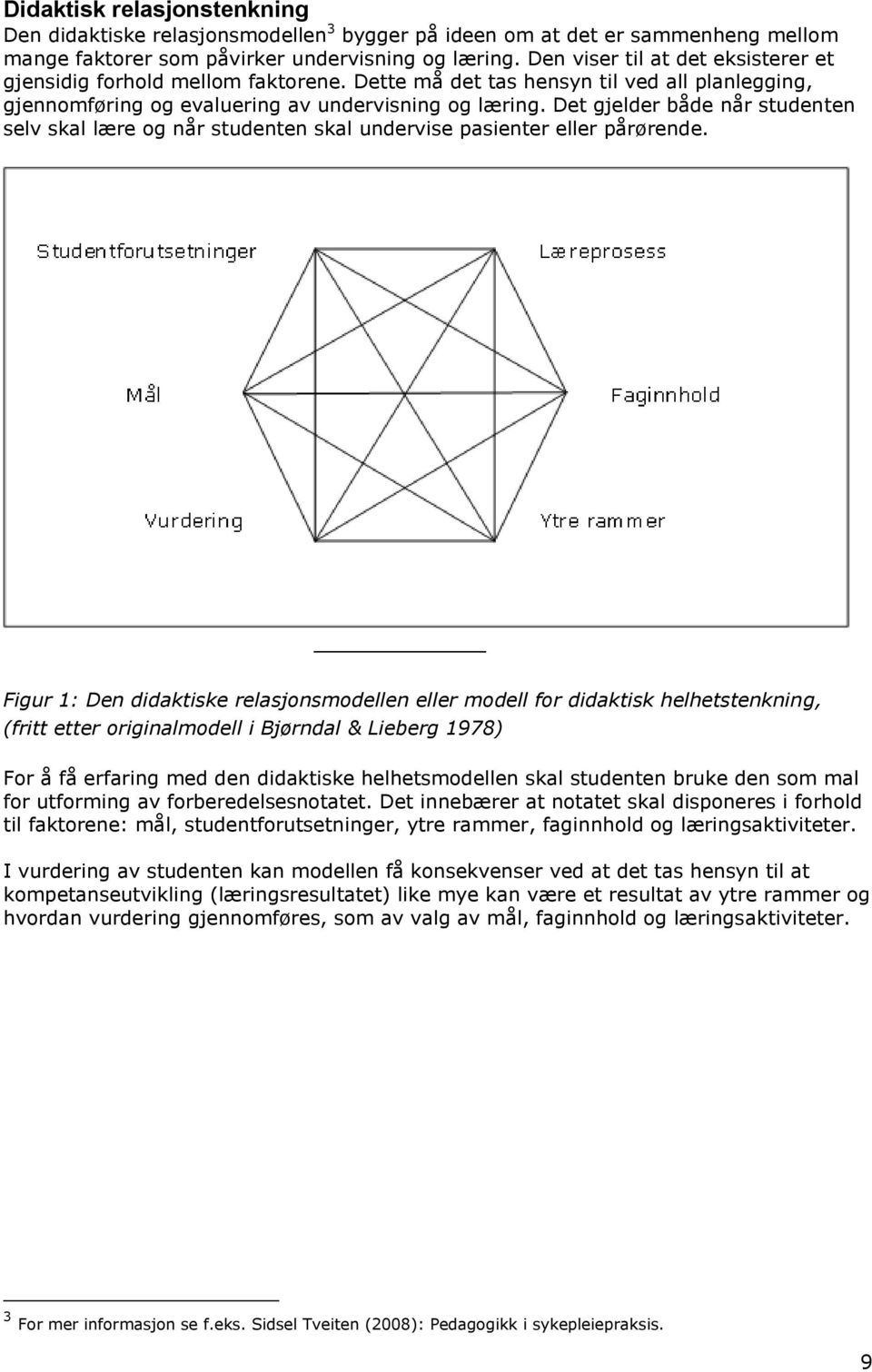 Det gjelder både når studenten selv skal lære og når studenten skal undervise pasienter eller pårørende.