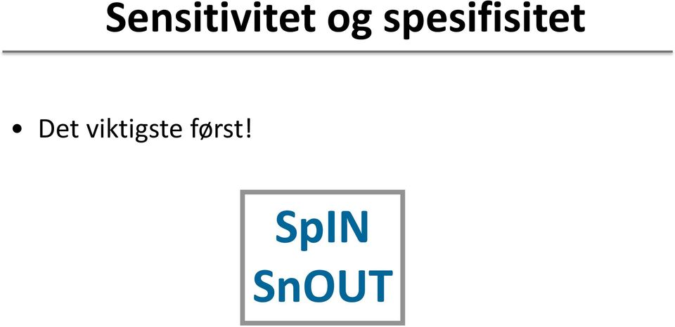 spesifisitet