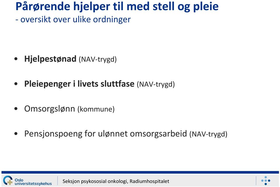 Pleiepenger i livets sluttfase (NAV-trygd)