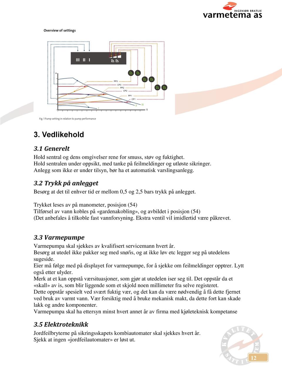 Trykket leses av på manometer, posisjon (54) Tilførsel av vann kobles på «gardenakobling», og avbildet i posisjon (54) (Det anbefales å tilkoble fast vannforsyning.