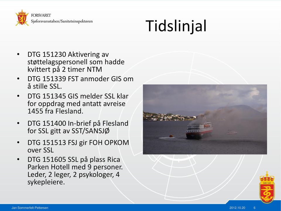 DTG 151345 GIS melder SSL klar for oppdrag med antatt avreise 1455 fra Flesland.