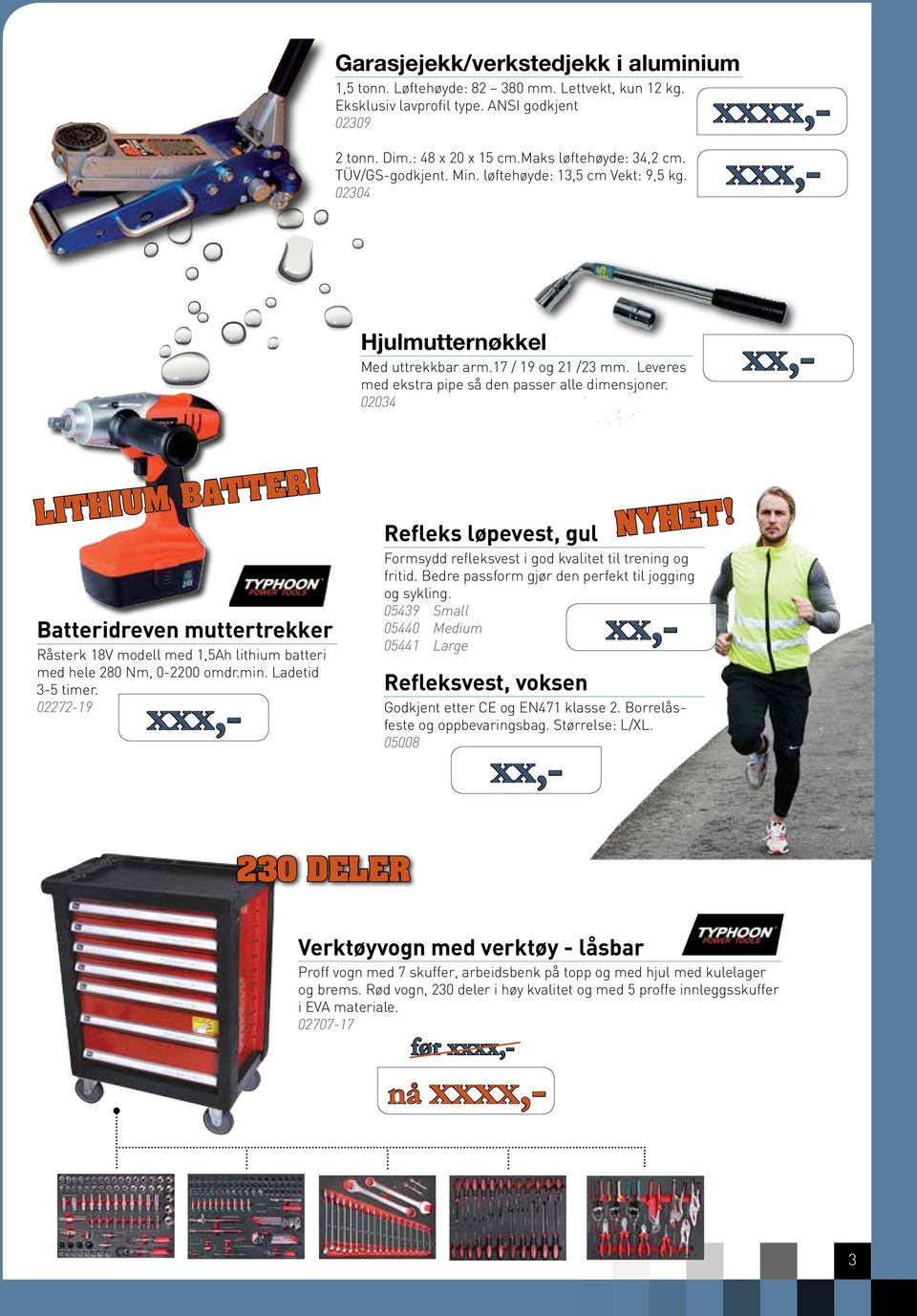 02034 Lithium batteri Batteridreven muttertrekker Råsterk 18V modell med 1,5Ah lithium batteri med hele 280 Nm, 0-2200 omdr.min. Ladetid 3-5 timer.