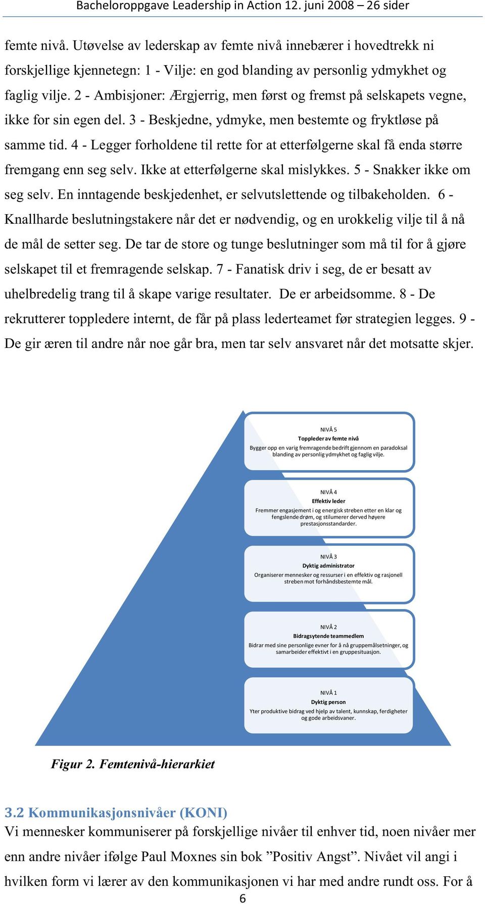 4 - Legger forholdene til rette for at etterfølgerne skal få enda større fremgang enn seg selv. Ikke at etterfølgerne skal mislykkes. 5 - Snakker ikke om seg selv.