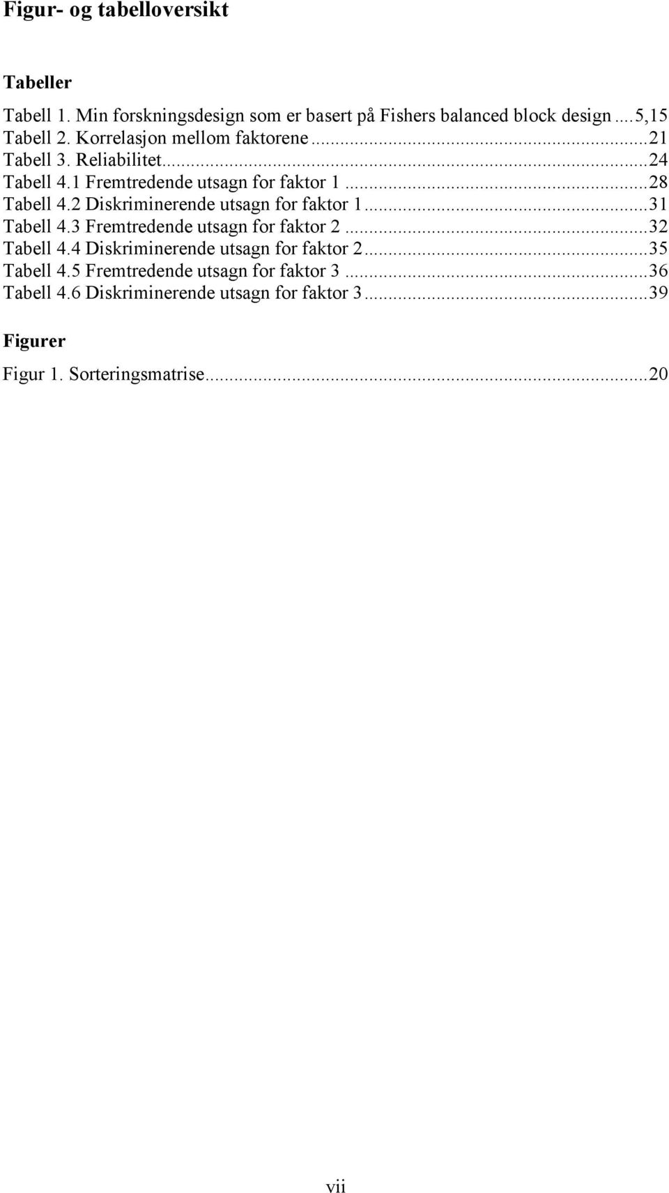 2 Diskriminerende utsagn for faktor 1... 31 Tabell 4.3 Fremtredende utsagn for faktor 2... 32 Tabell 4.