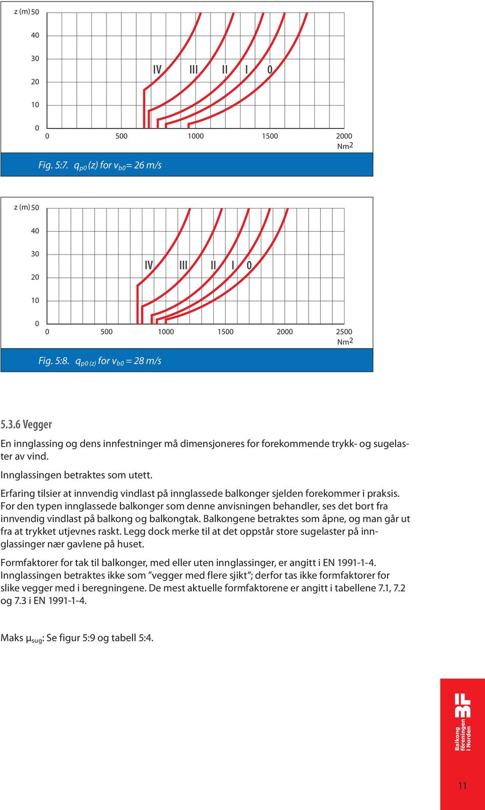 Erfaring tilsier at innvendig vindlast på innglassede balkonger sjelden forekommer i praksis.