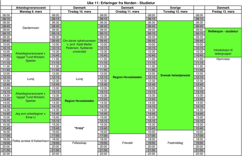 09:45 Om dansk sykehusvesen 09:45 09:45 09:45 10:00 10:00 v. prof.