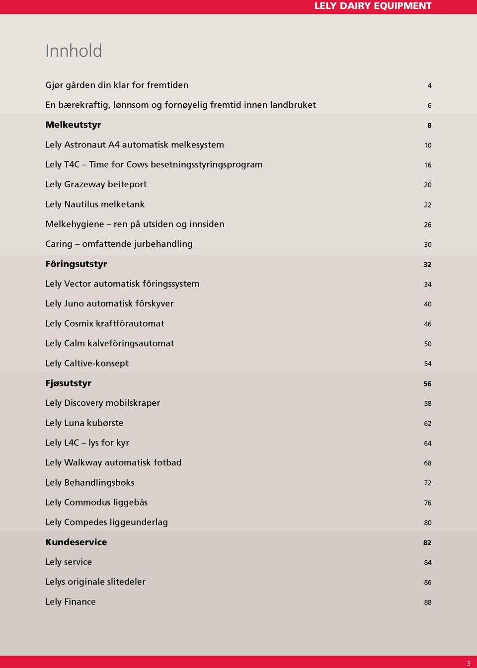 fôringssystem Lely Juno automatisk fôrskyver Lely Cosmix kraftfôrautomat Lely Calm kalvefôringsautomat Lely Caltive-konsept Fjøsutstyr Lely Discovery mobilskraper Lely Luna kubørste Lely L4C lys for