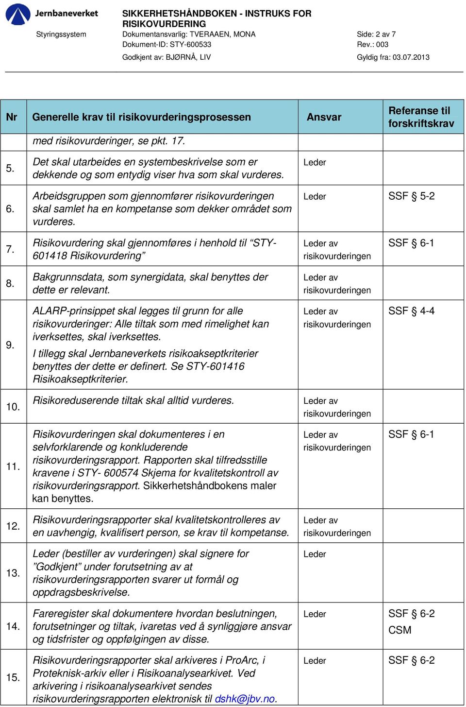 Det skal utarbeides en systembeskrivelse som er dekkende og som entydig viser hva som skal vurderes.