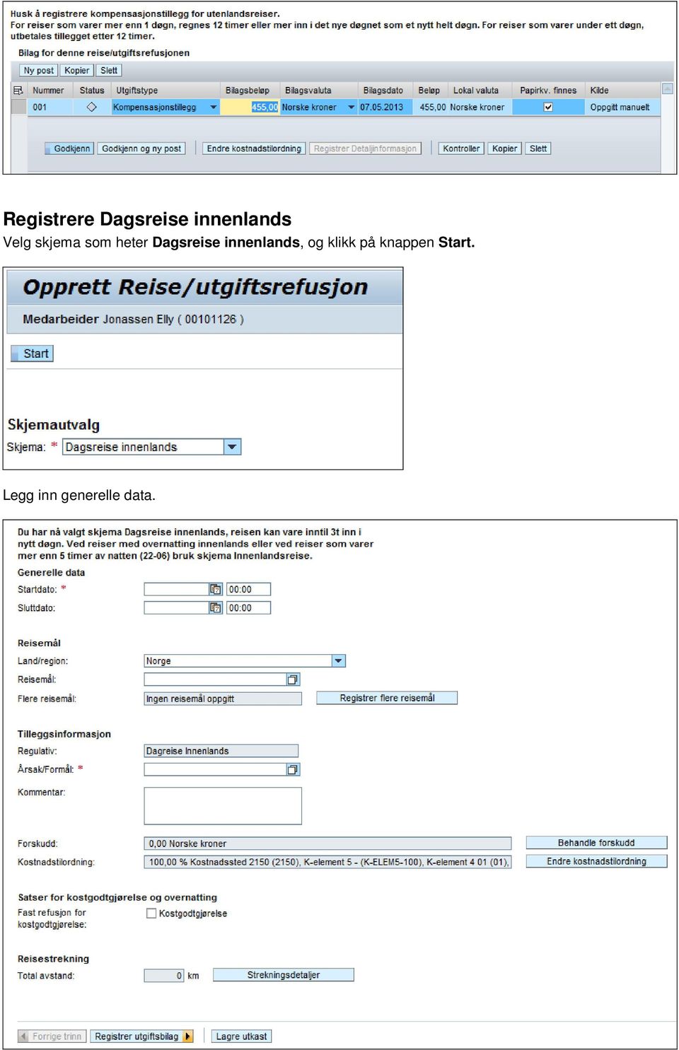 innenlands, og klikk på knappen