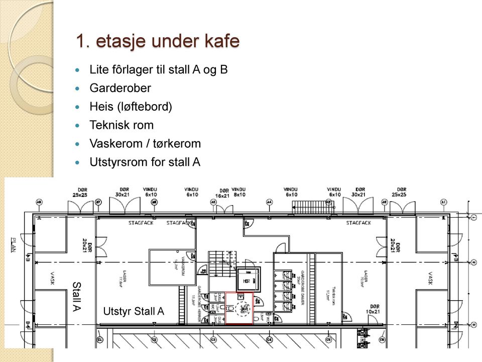 (løftebord) Teknisk rom Vaskerom /