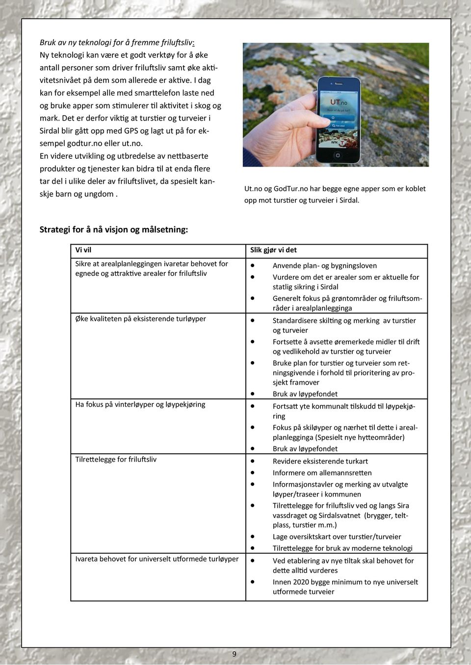 Det er derfor viktig at turstier og turveier i Sirdal blir gått opp med GPS og lagt ut på for eksempel godtur.no 