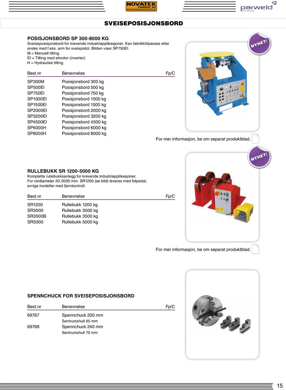 SP300M SP500EI SP750EI SP1000EI SP1500EI SP2000EI SP3200EI SP4500EI SP6000H SP8000H Posisjonsbord 300 kg Posisjonsbord 500 kg Posisjonsbord 750 kg Posisjonsbord 1000 kg Posisjonsbord 1500 kg